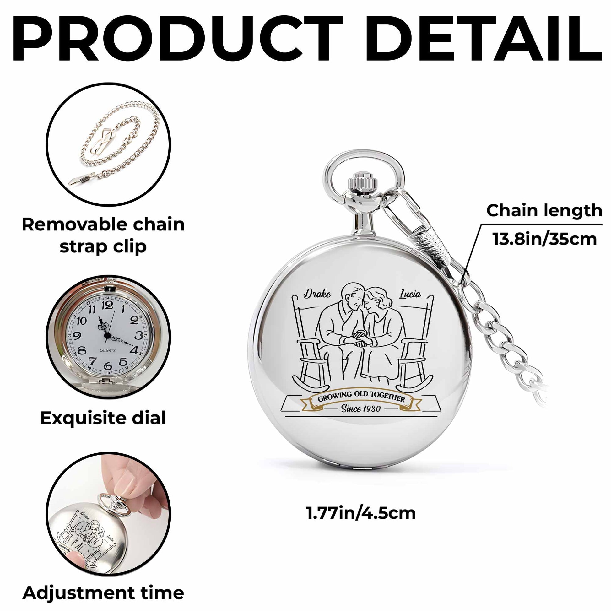 Growing Old Together, Elderly Couple On Rocking Chairs