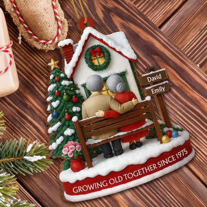 Growing Old Together, Christmas Tree And Snow Scene