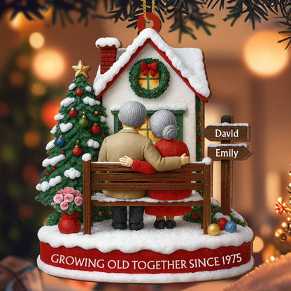 Growing Old Together, Christmas Tree And Snow Scene