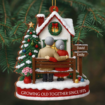 Growing Old Together, Christmas Tree And Snow Scene