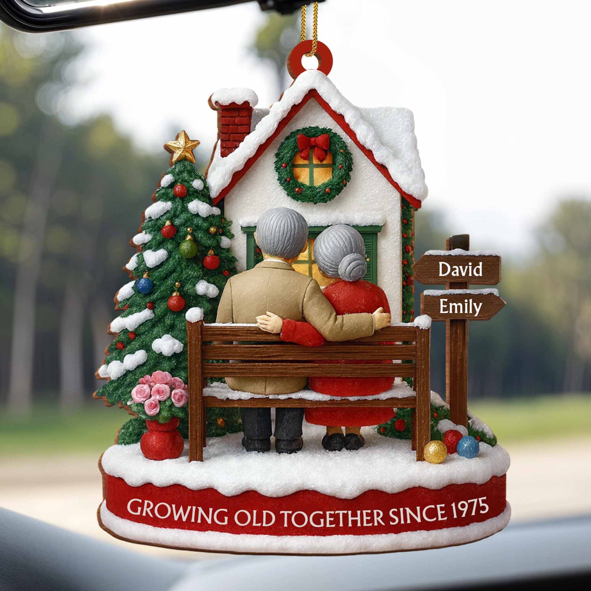 Growing Old Together, Christmas Tree And Snow Scene