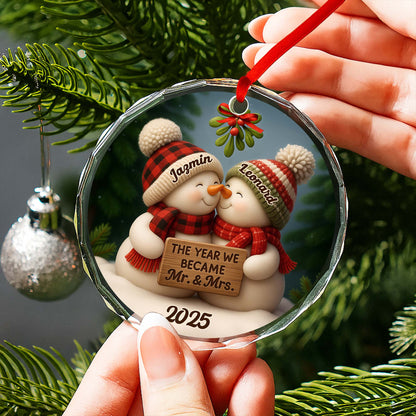 The Year We Became Mr And Mrs Featuring Snowmen And Mistletoe