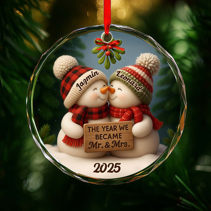 The Year We Became Mr And Mrs Featuring Snowmen And Mistletoe