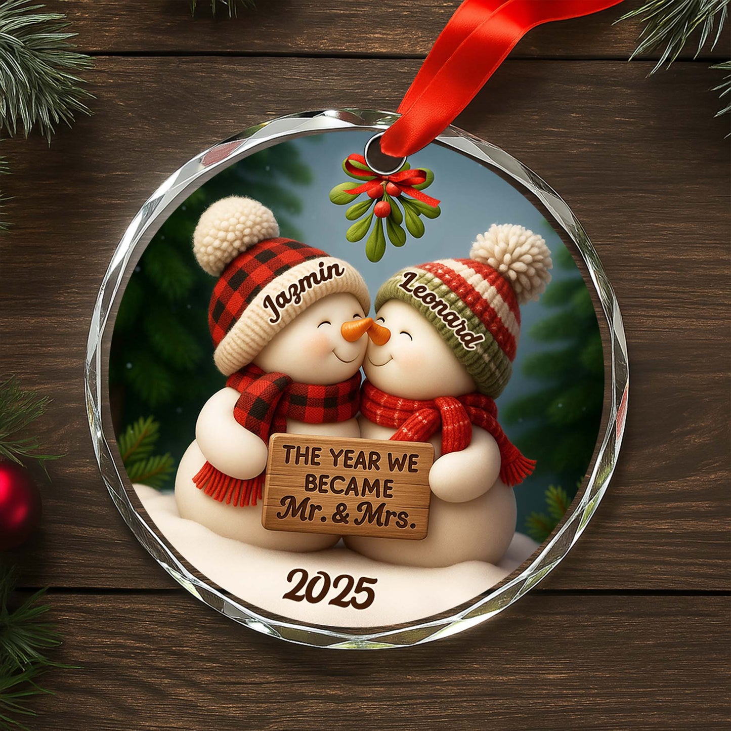 The Year We Became Mr And Mrs Featuring Snowmen And Mistletoe