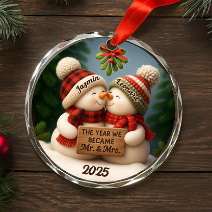 The Year We Became Mr And Mrs Featuring Snowmen And Mistletoe