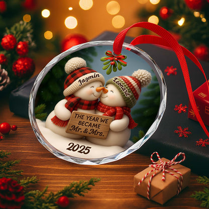 The Year We Became Mr And Mrs Featuring Snowmen And Mistletoe