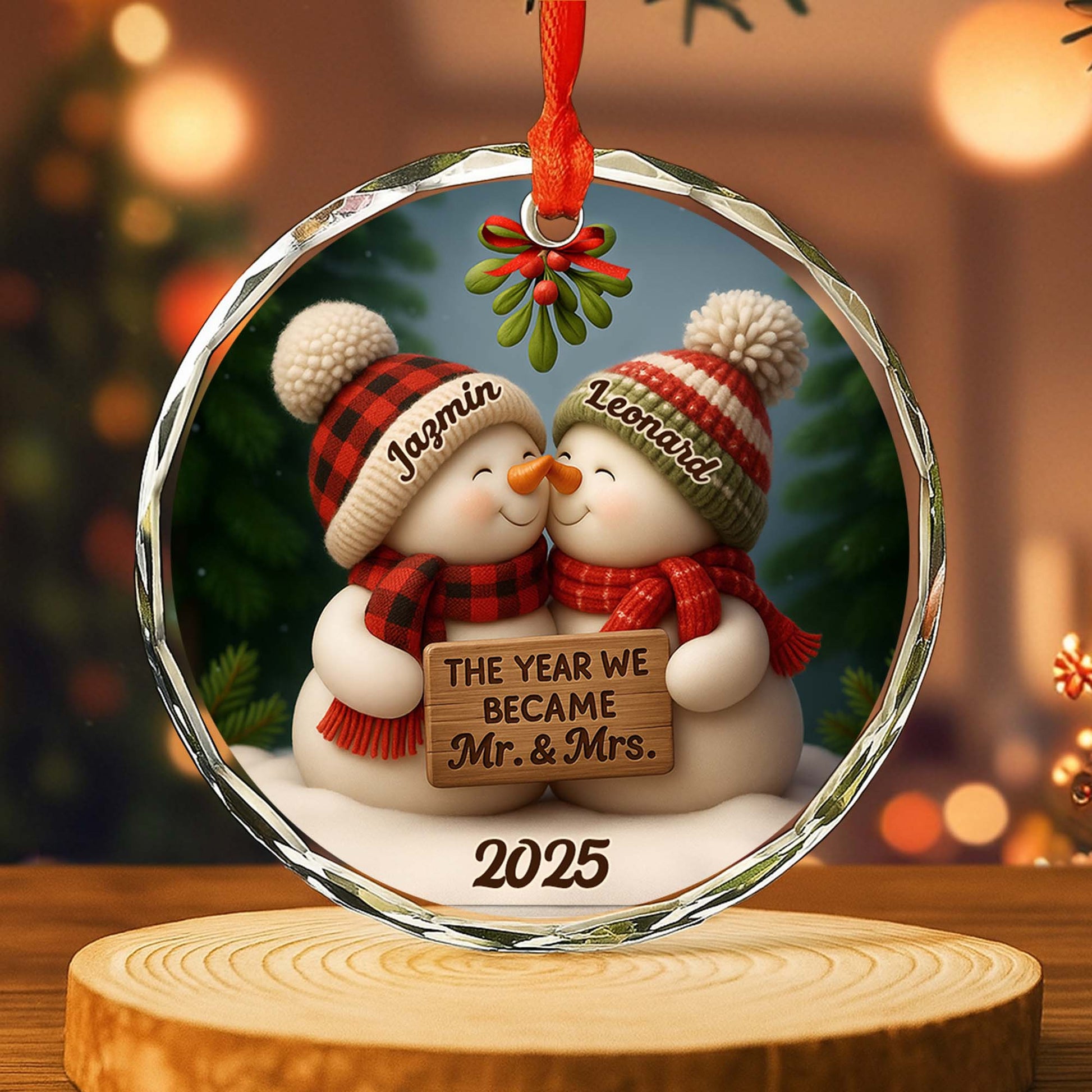 The Year We Became Mr And Mrs Featuring Snowmen And Mistletoe