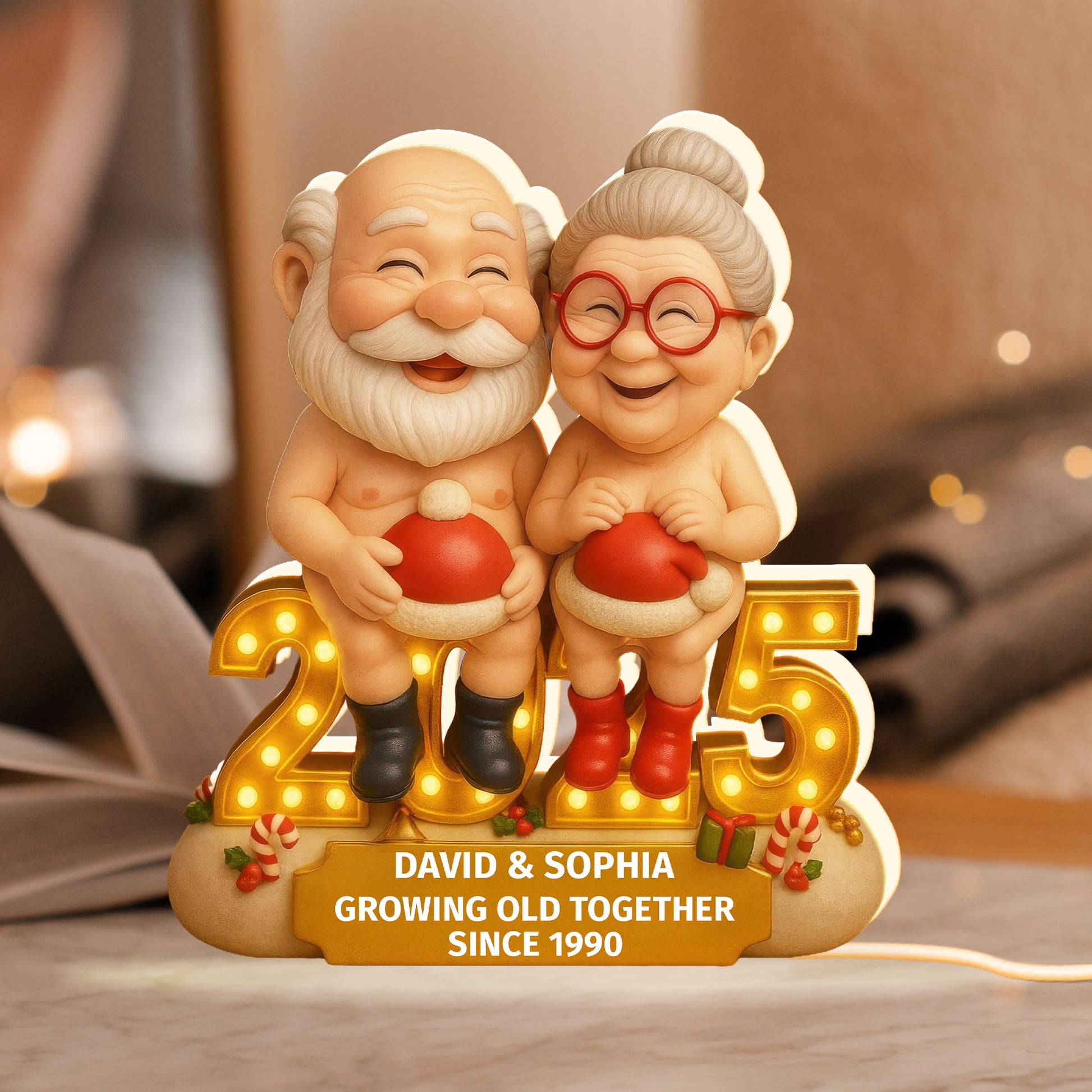 Growing Old Together Since [Year], Elderly Couple Embrace