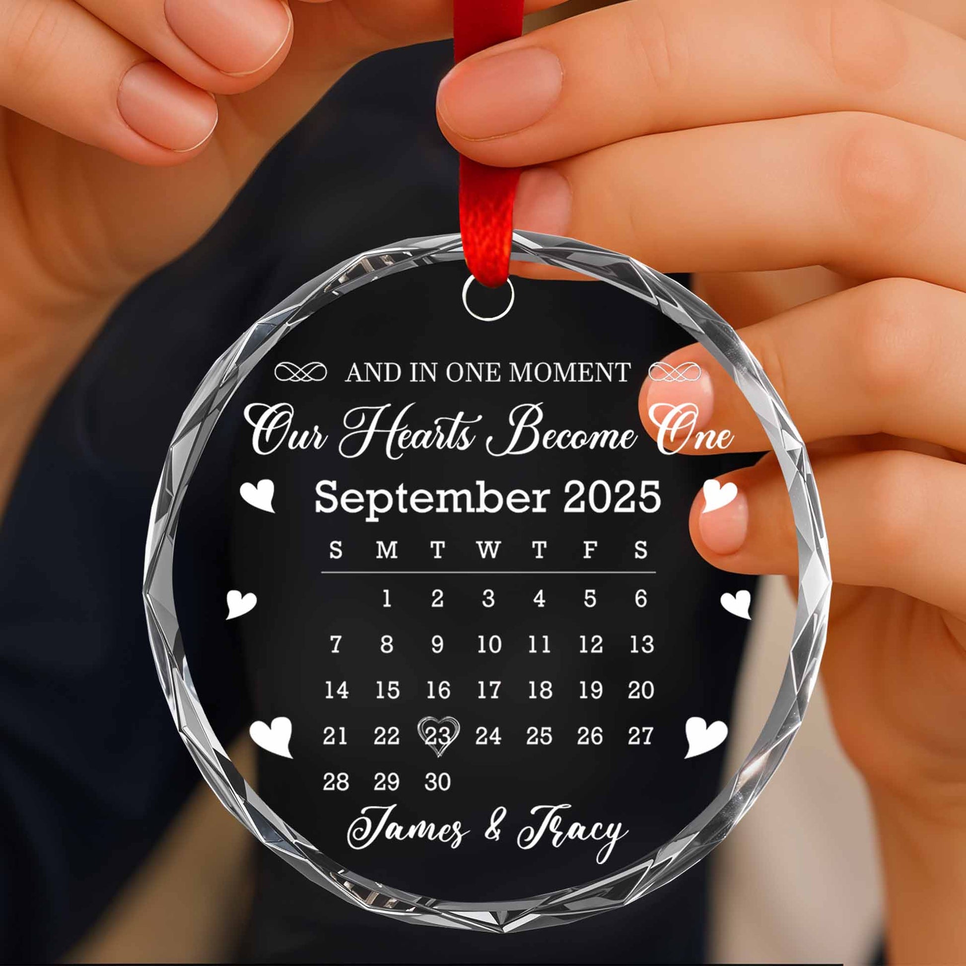 And In One Moment Our Hearts Become One, Calendar With Hearts