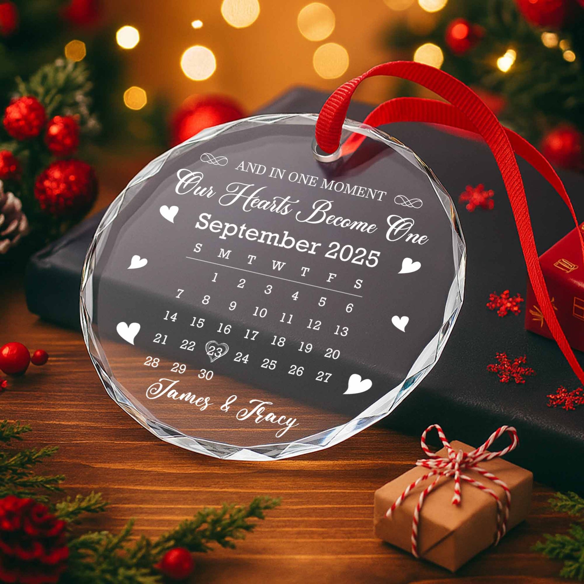 And In One Moment Our Hearts Become One, Calendar With Hearts