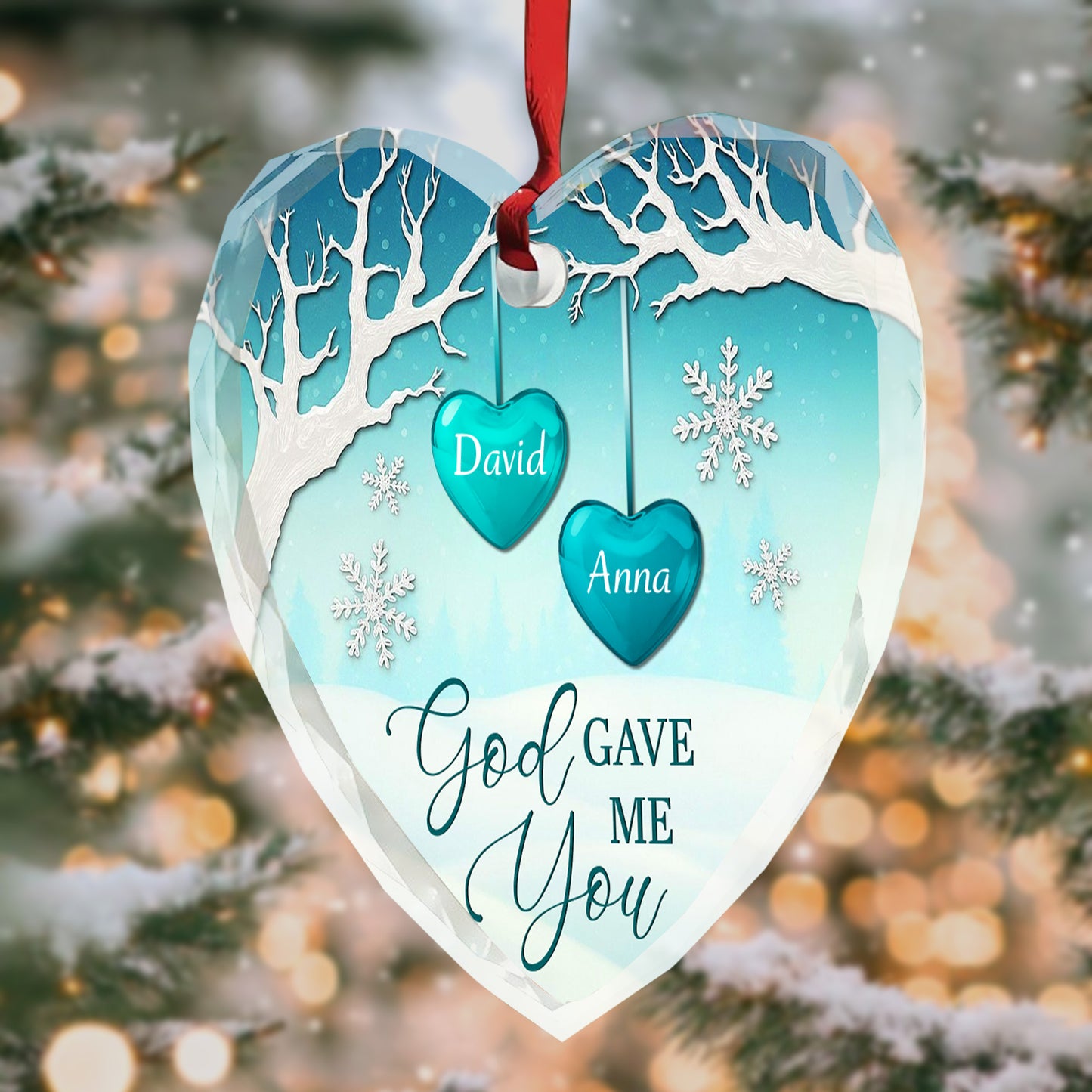 God Gave Me You Heart And Trees Design