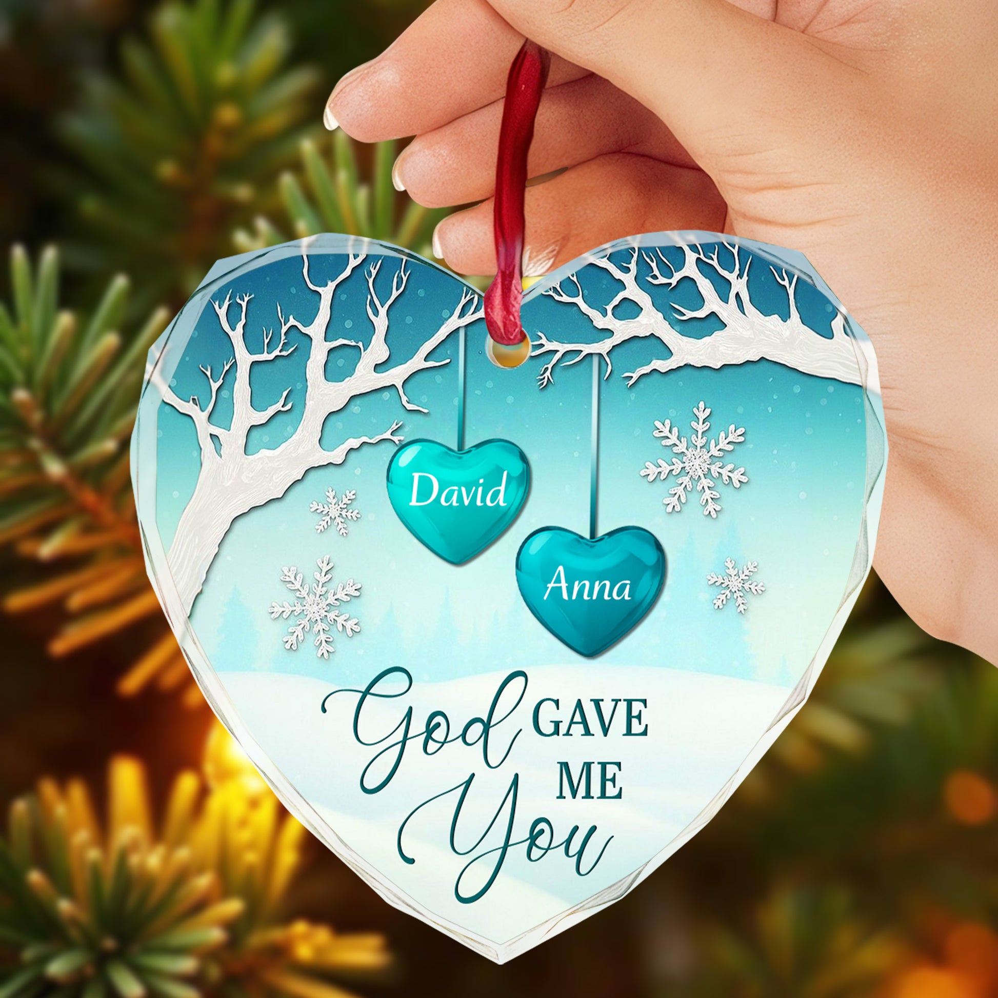 God Gave Me You Heart And Trees Design