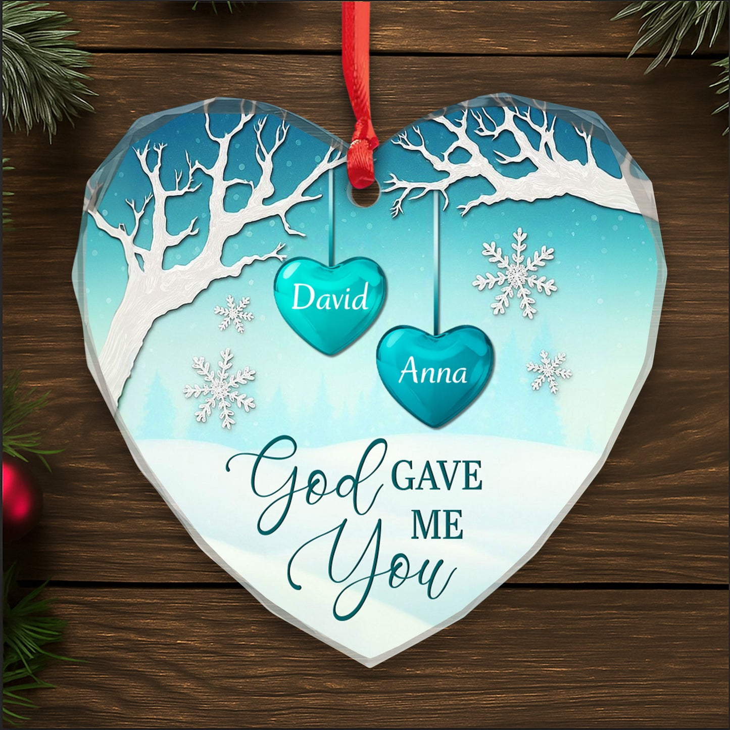 God Gave Me You Heart And Trees Design