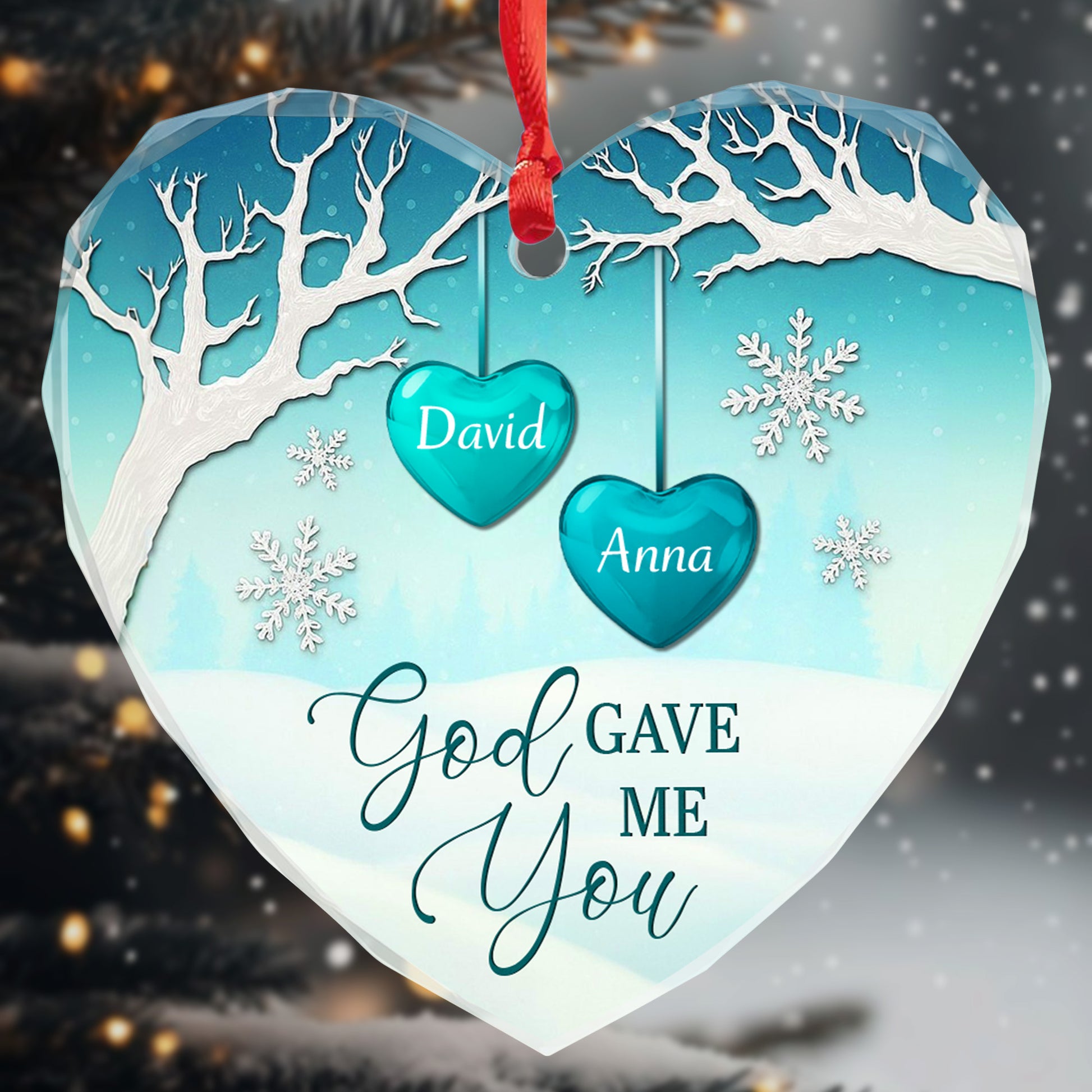 God Gave Me You Heart And Trees Design