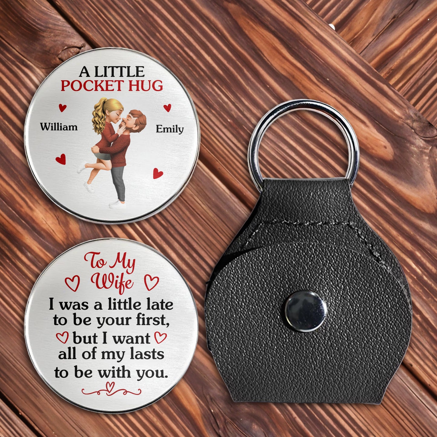 A Little Pocket Hug Hearts And Couple Design