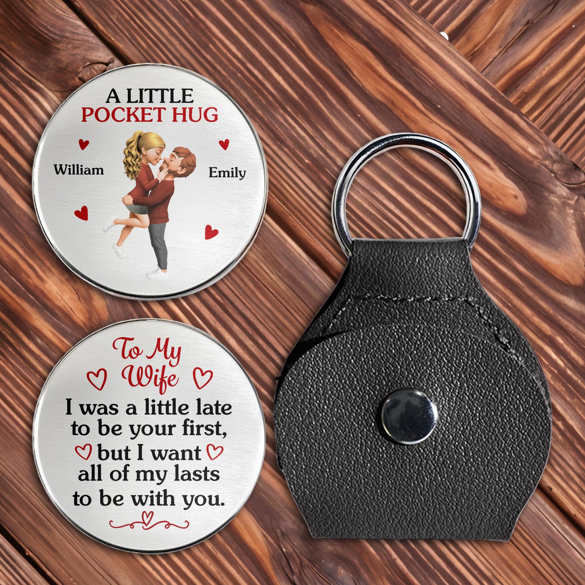 A Little Pocket Hug Hearts And Couple Design