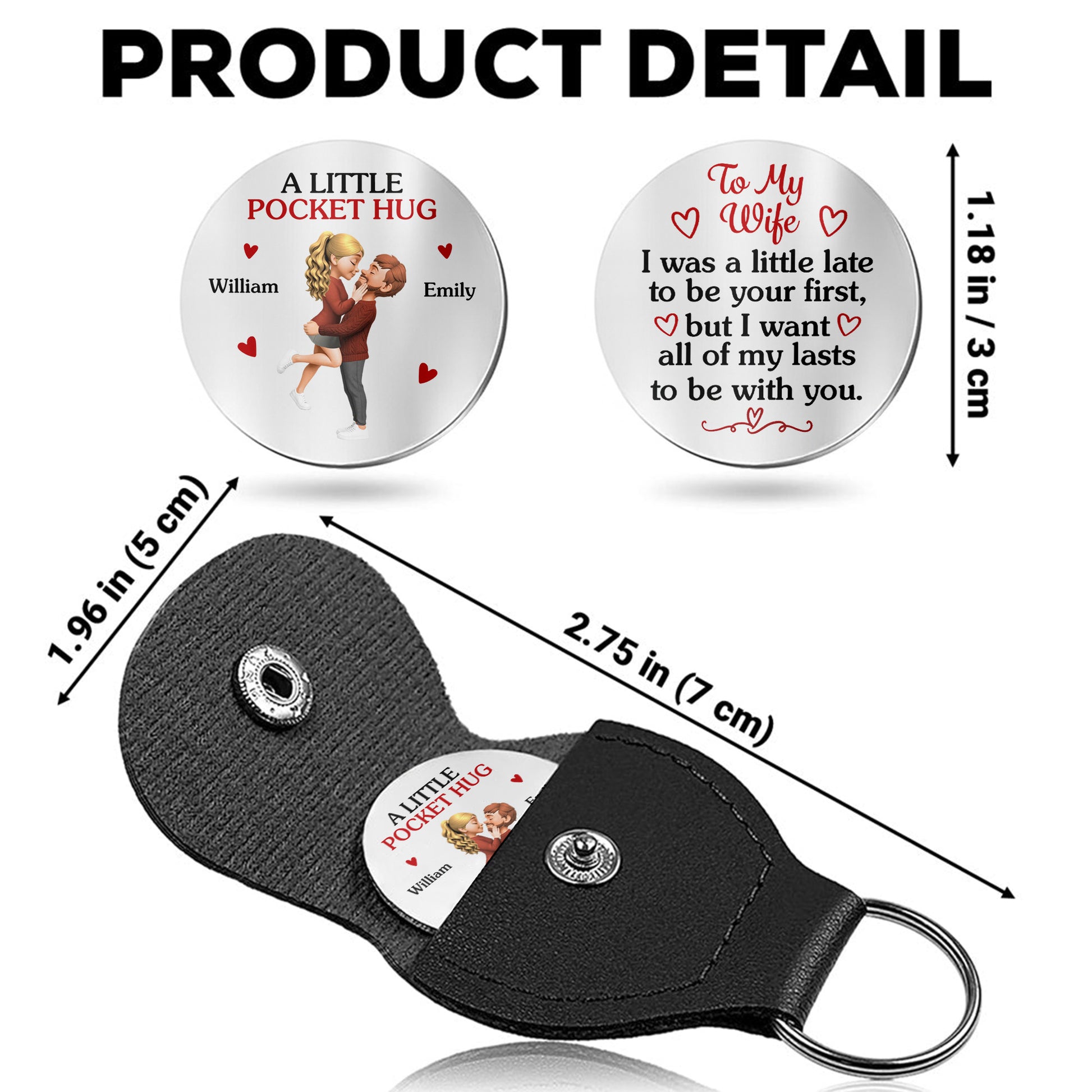 A Little Pocket Hug Hearts And Couple Design