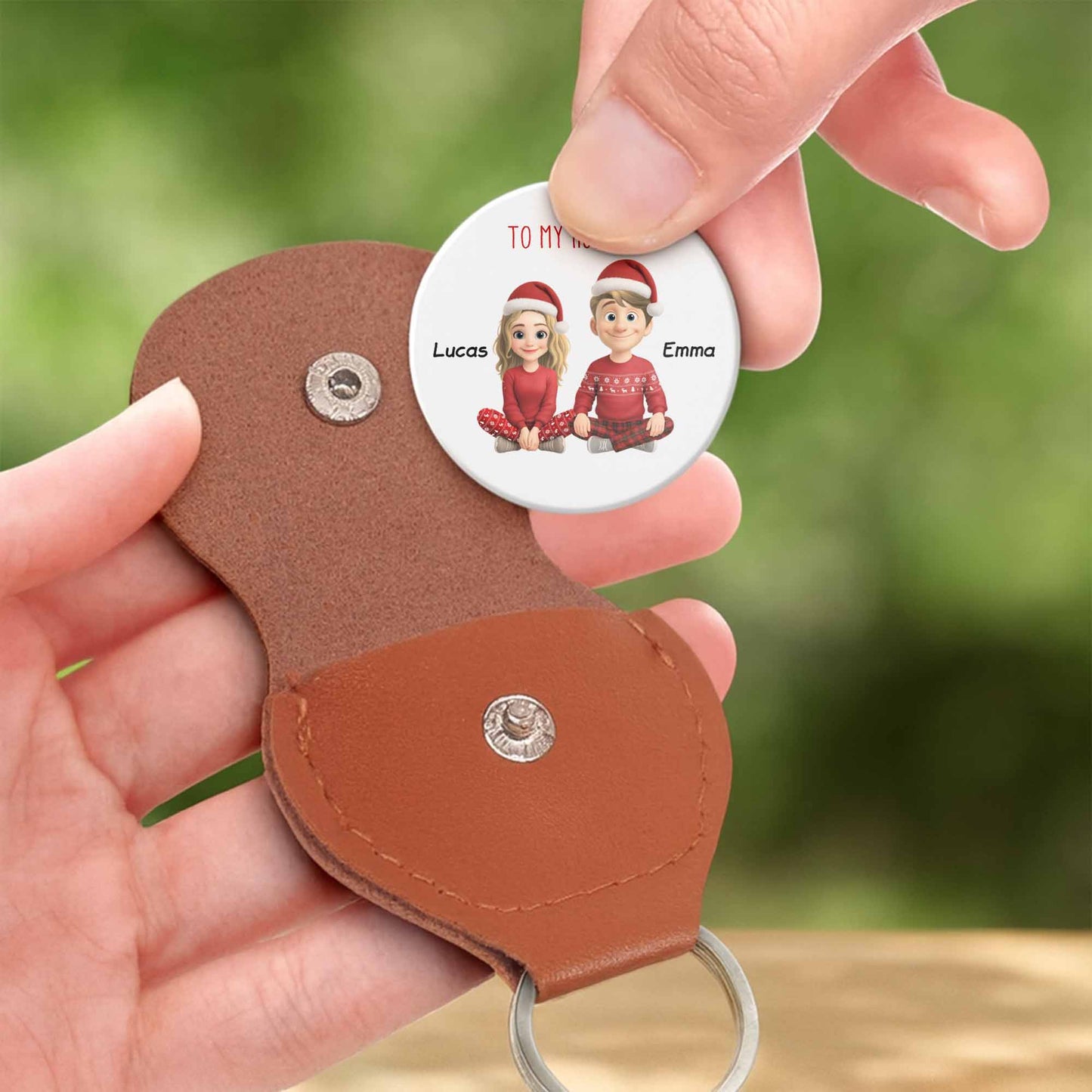 To My Husband, Thanks For Being My Husband, Cartoon Couple With Santa Hats