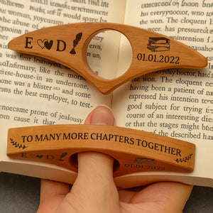 To Many More Chapters Together Wooden Page Holder