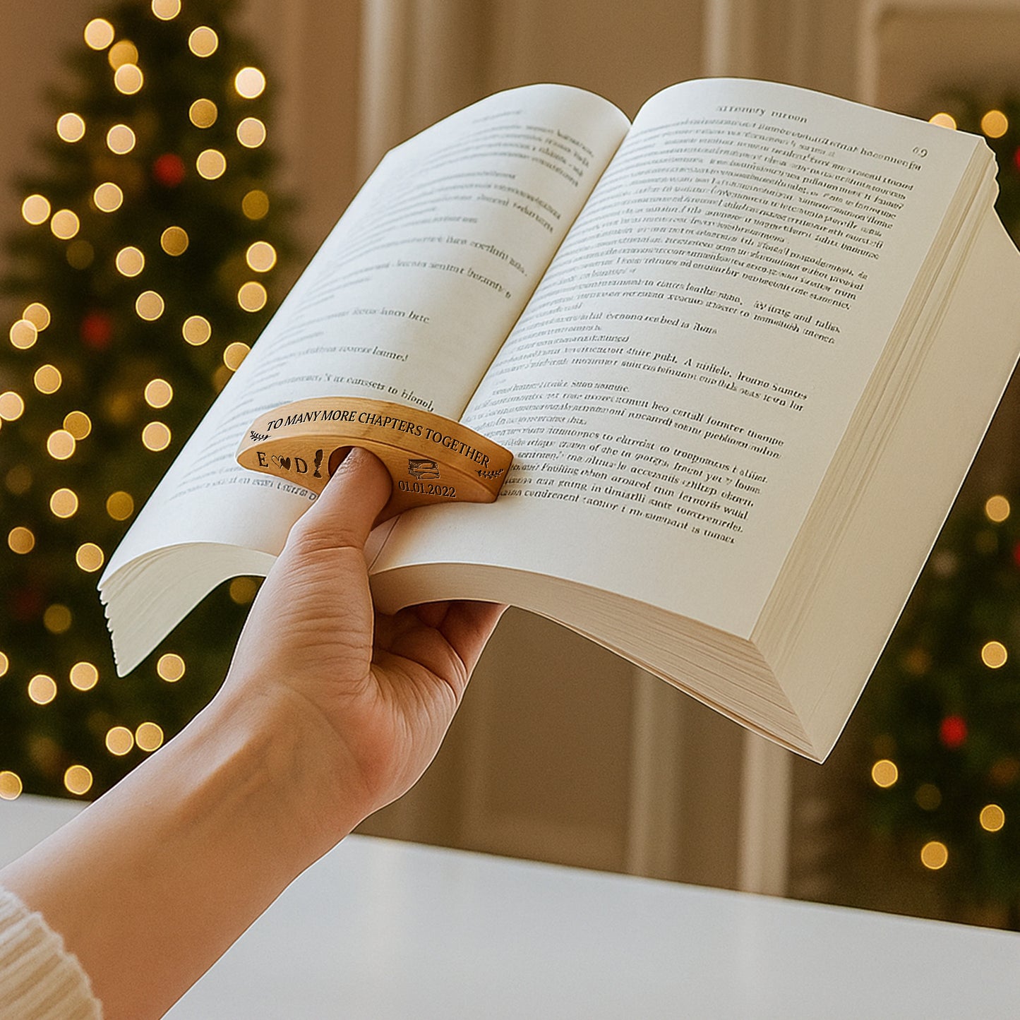 To Many More Chapters Together Wooden Page Holder