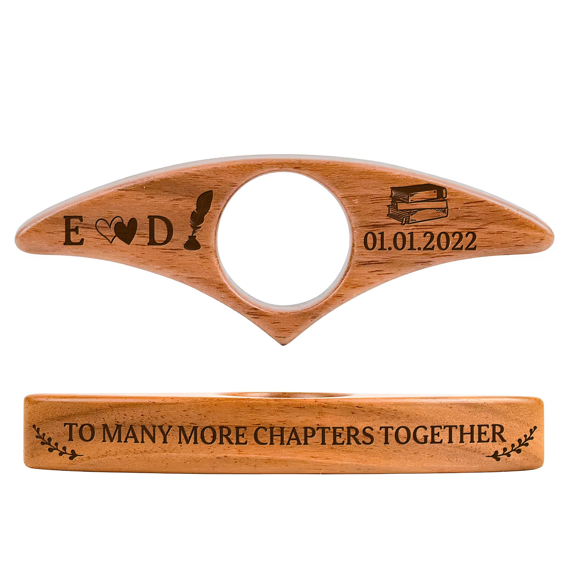 To Many More Chapters Together Wooden Page Holder