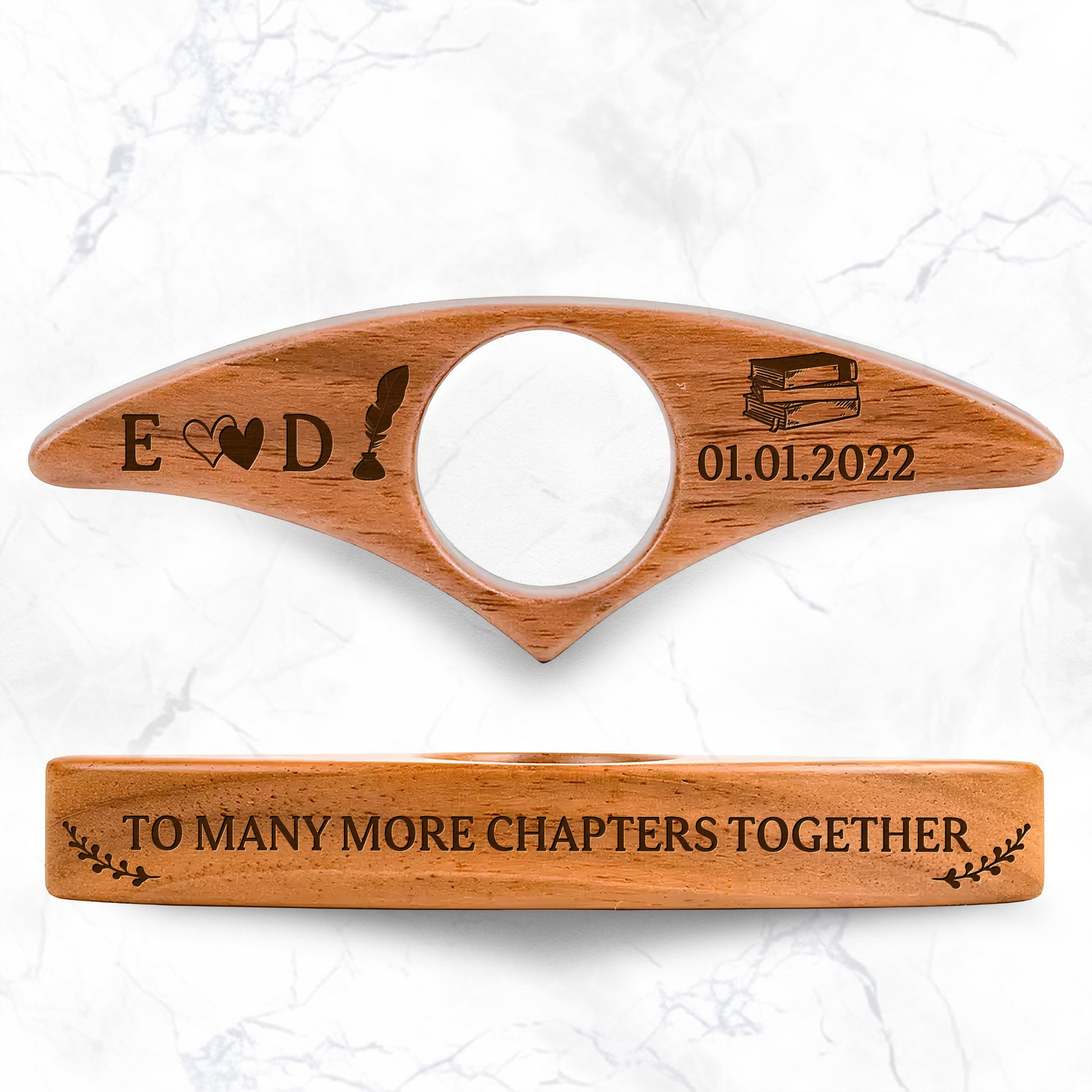 To Many More Chapters Together Wooden Page Holder