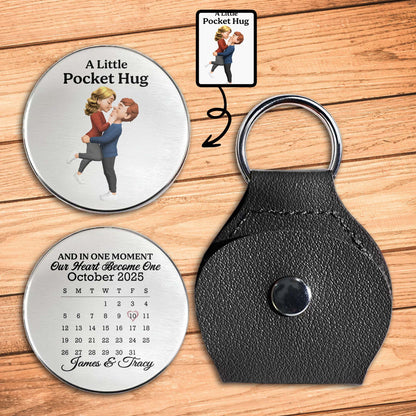 A Little Pocket Hug, Couple Embrace, Heart Calendar Design