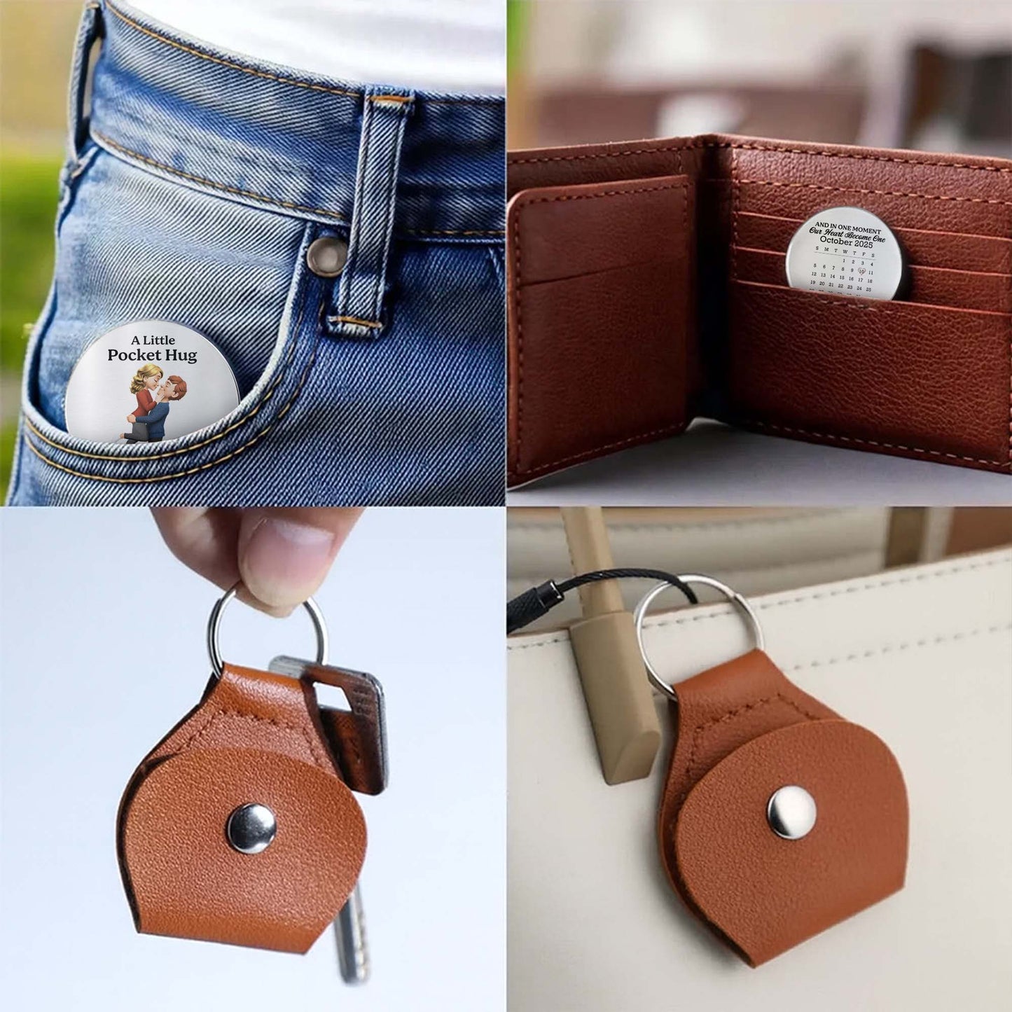 A Little Pocket Hug, Couple Embrace, Heart Calendar Design