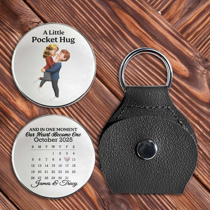 A Little Pocket Hug, Couple Embrace, Heart Calendar Design