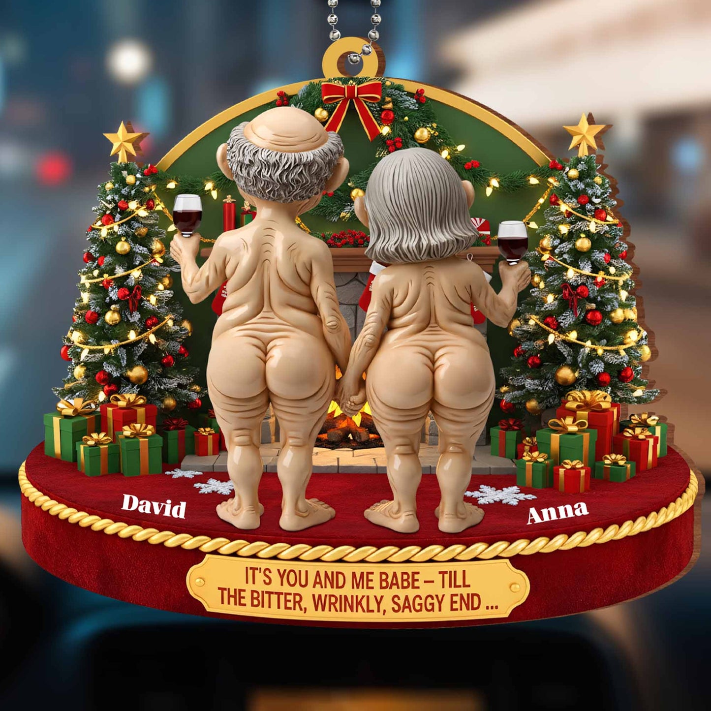 It's You And Me Babe, Elderly Couple With Christmas Tree