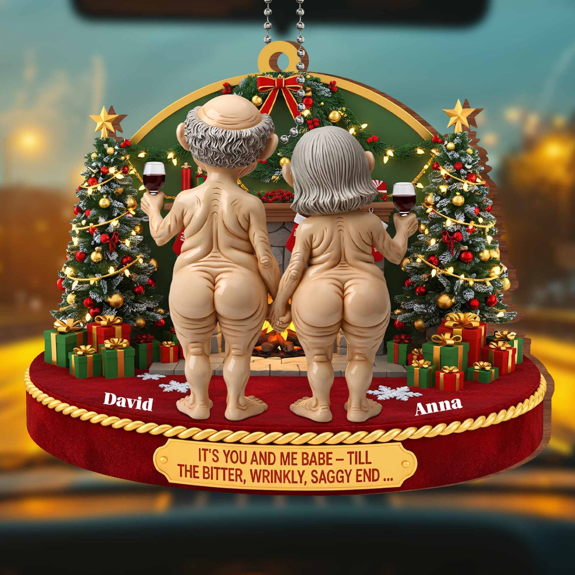 It's You And Me Babe, Elderly Couple With Christmas Tree