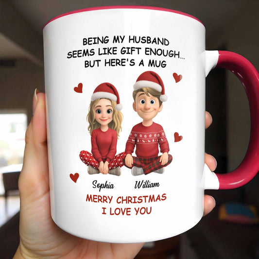 Merry Christmas I Love You, Couple With Santa Hats