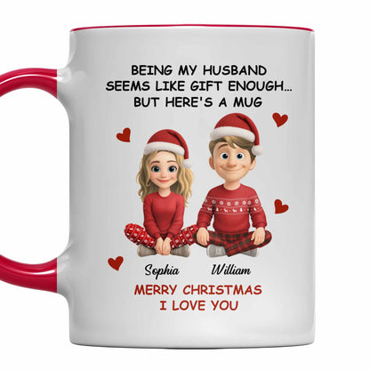 Merry Christmas I Love You, Couple With Santa Hats