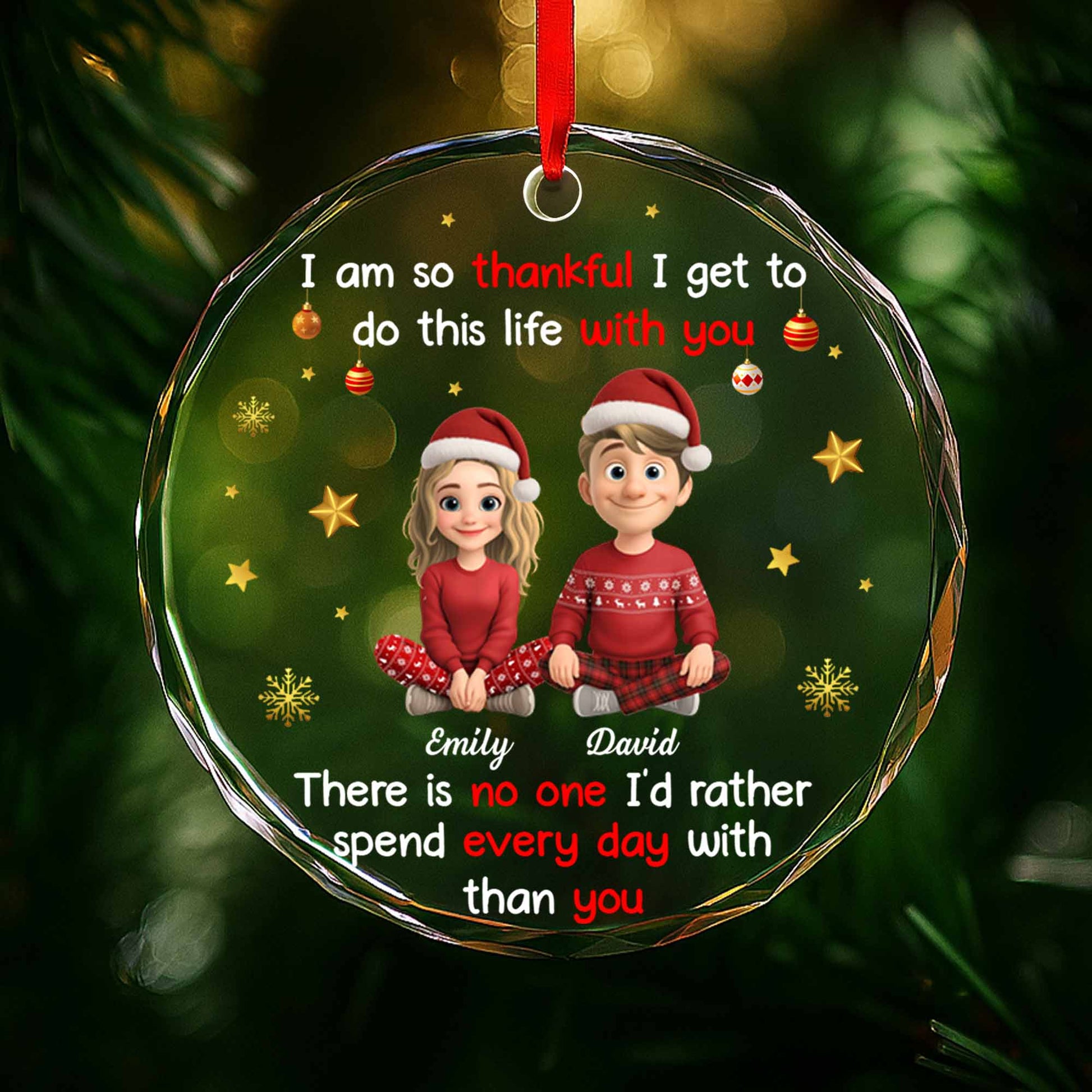 Thankful To Spend Every Day With You, Couple And Christmas Decor