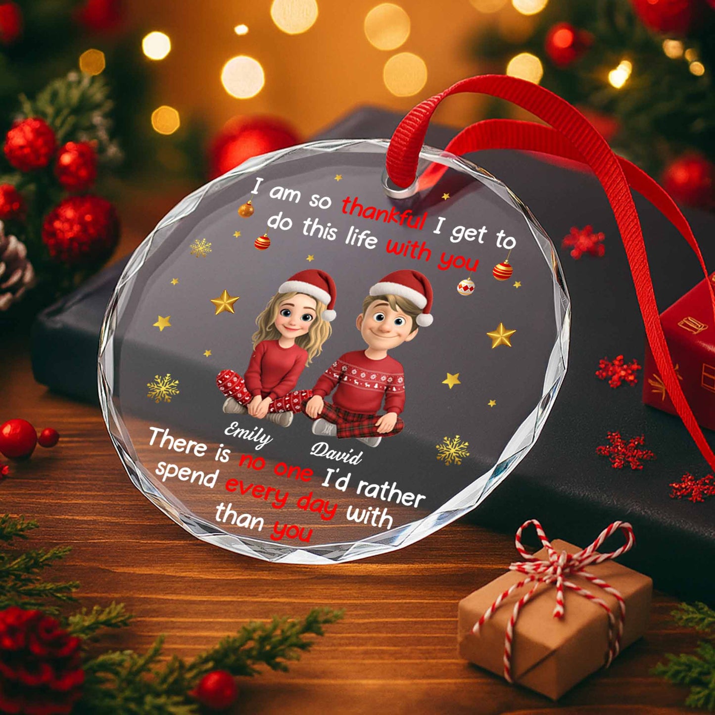 Thankful To Spend Every Day With You, Couple And Christmas Decor