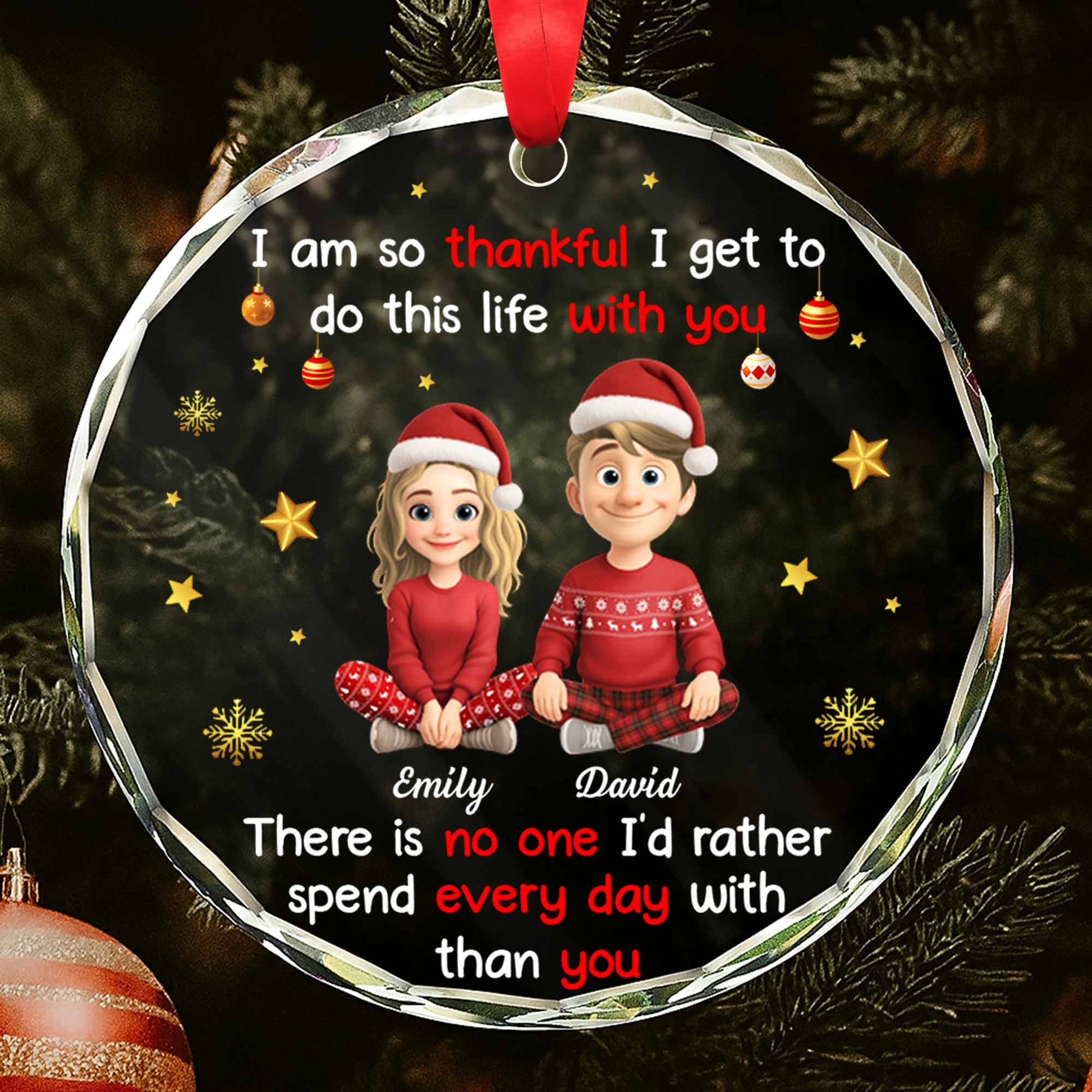 Thankful To Spend Every Day With You, Couple And Christmas Decor