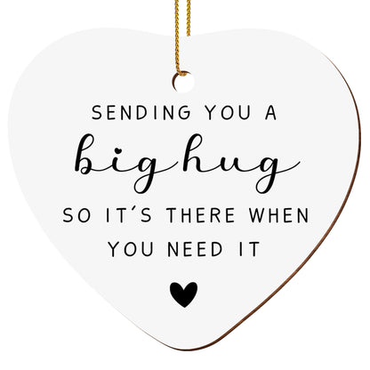 Sending You A Big Hug Heart Shaped Ornament