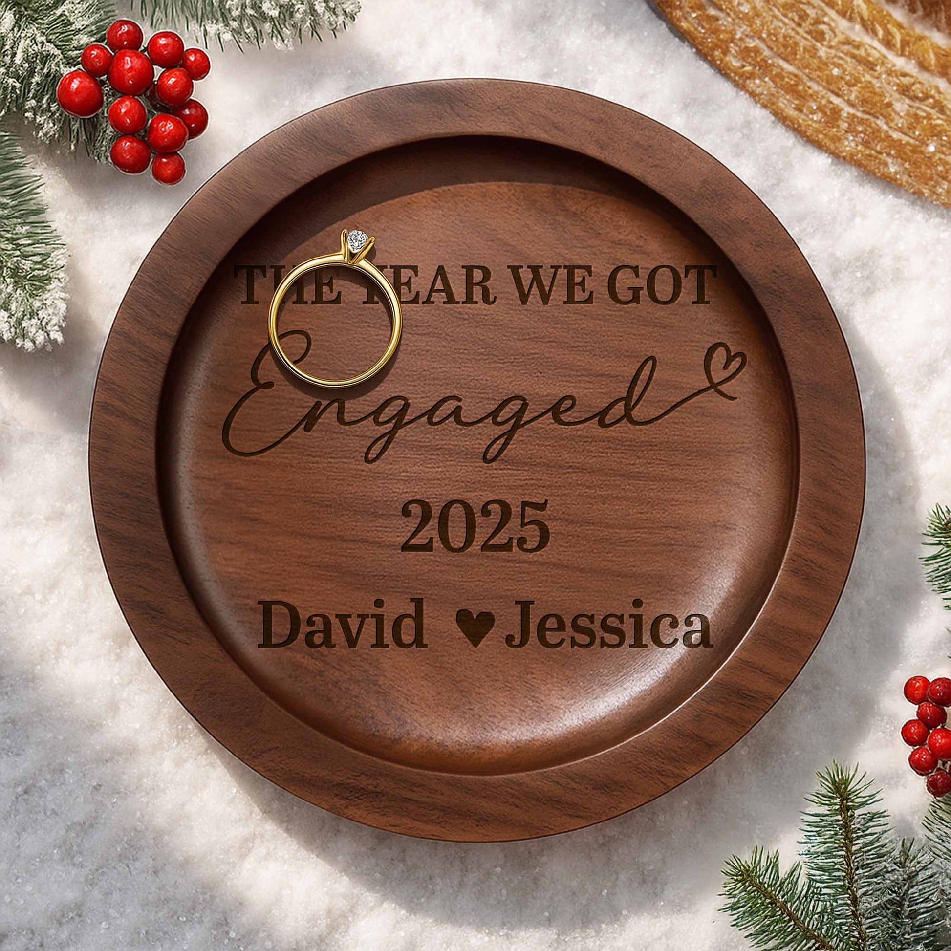 The Year We Got Engaged Ring And Heart