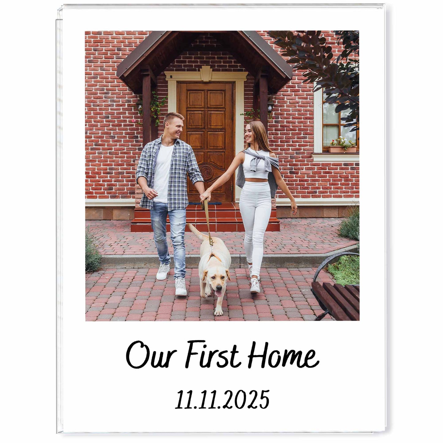Our First Home With House, Couple, and Dog