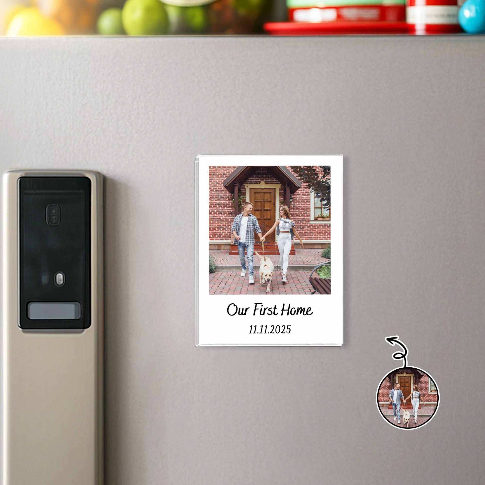 Our First Home With House, Couple, and Dog