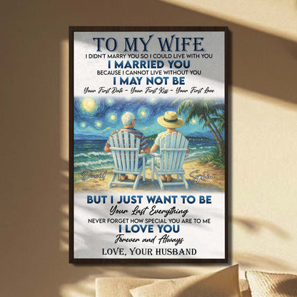 To My Wife, Love and Cherished Moments at the Beach