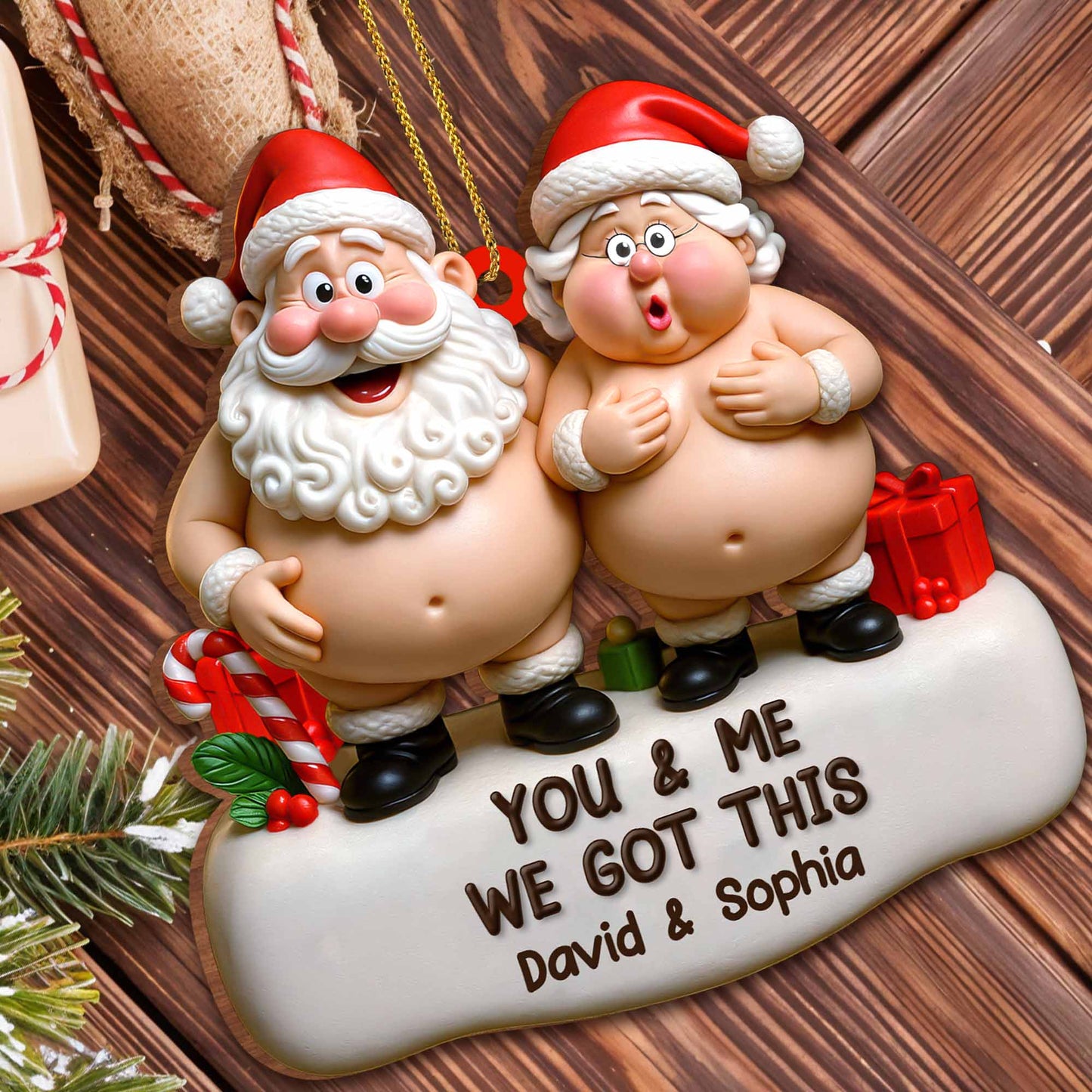 You & Me We Got This Santa Claus Figures