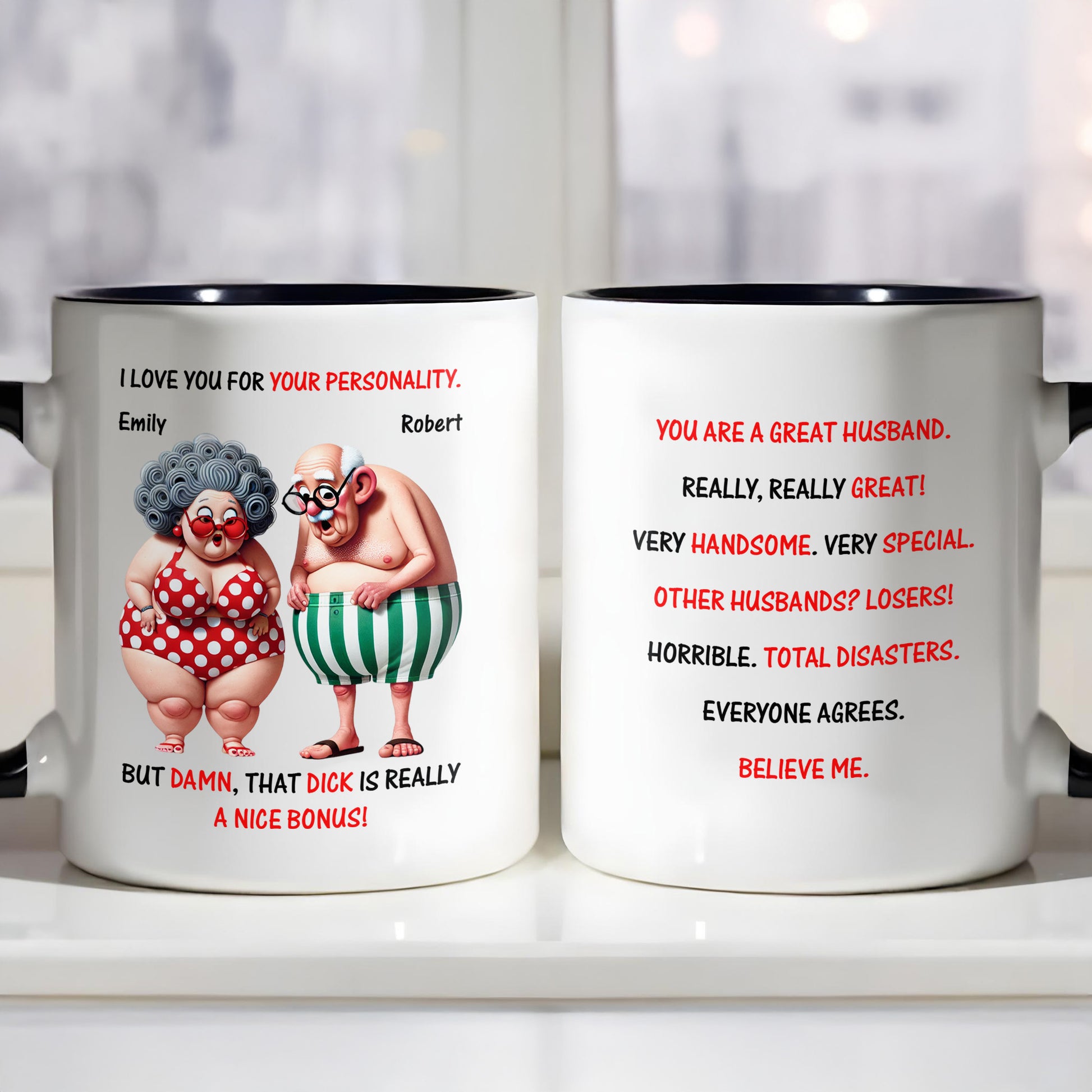 I Love You For Your Personality, Cartoon Couple Design