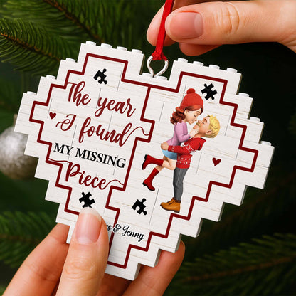 The Year I Found My Missing Pieces Heart Puzzle - Personalized Custom Heart Puzzle Ornament - CPL857_HBO