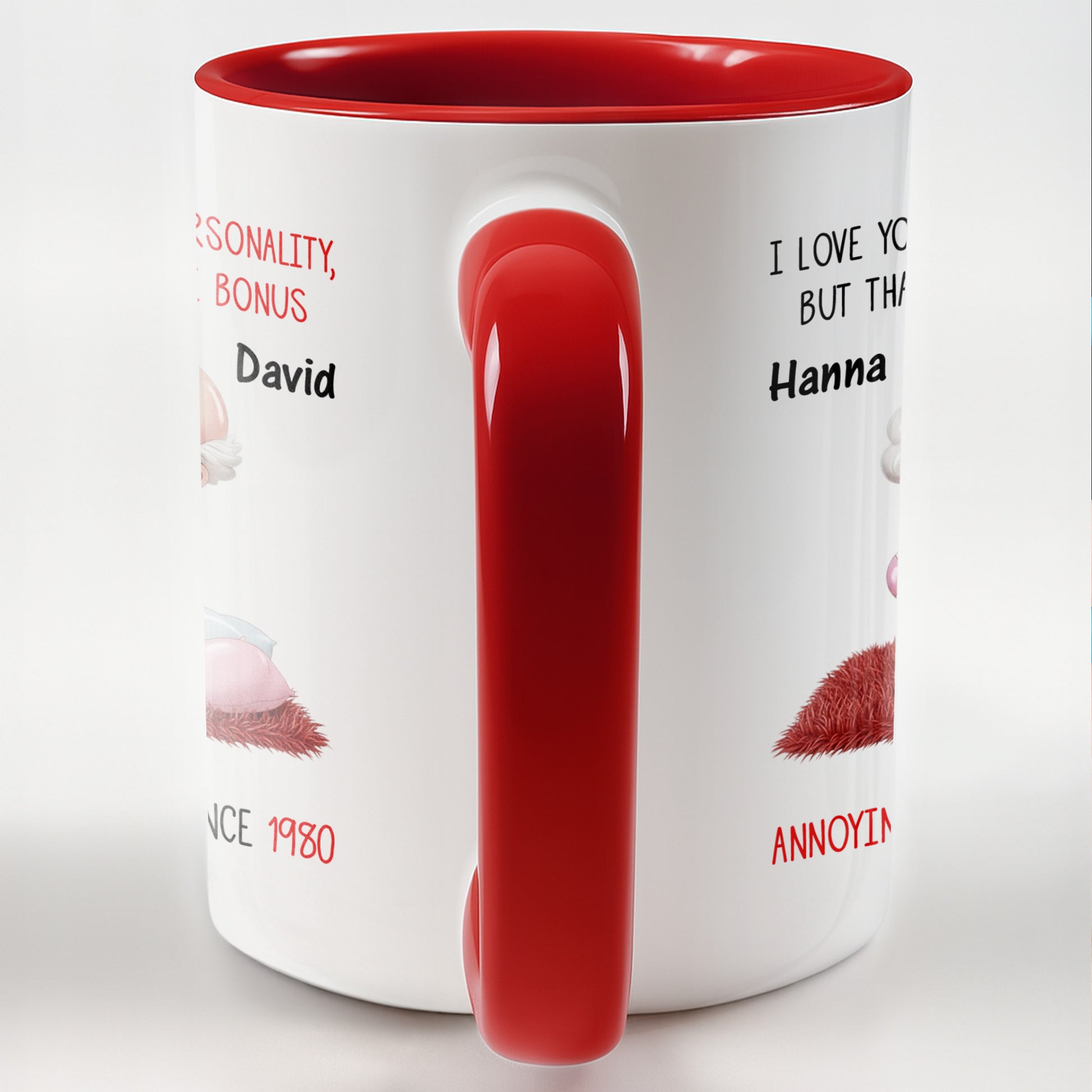 I Love You For Your Personality And More, Elderly Couple Heart Design