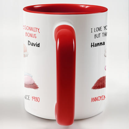 I Love You For Your Personality And More, Elderly Couple Heart Design