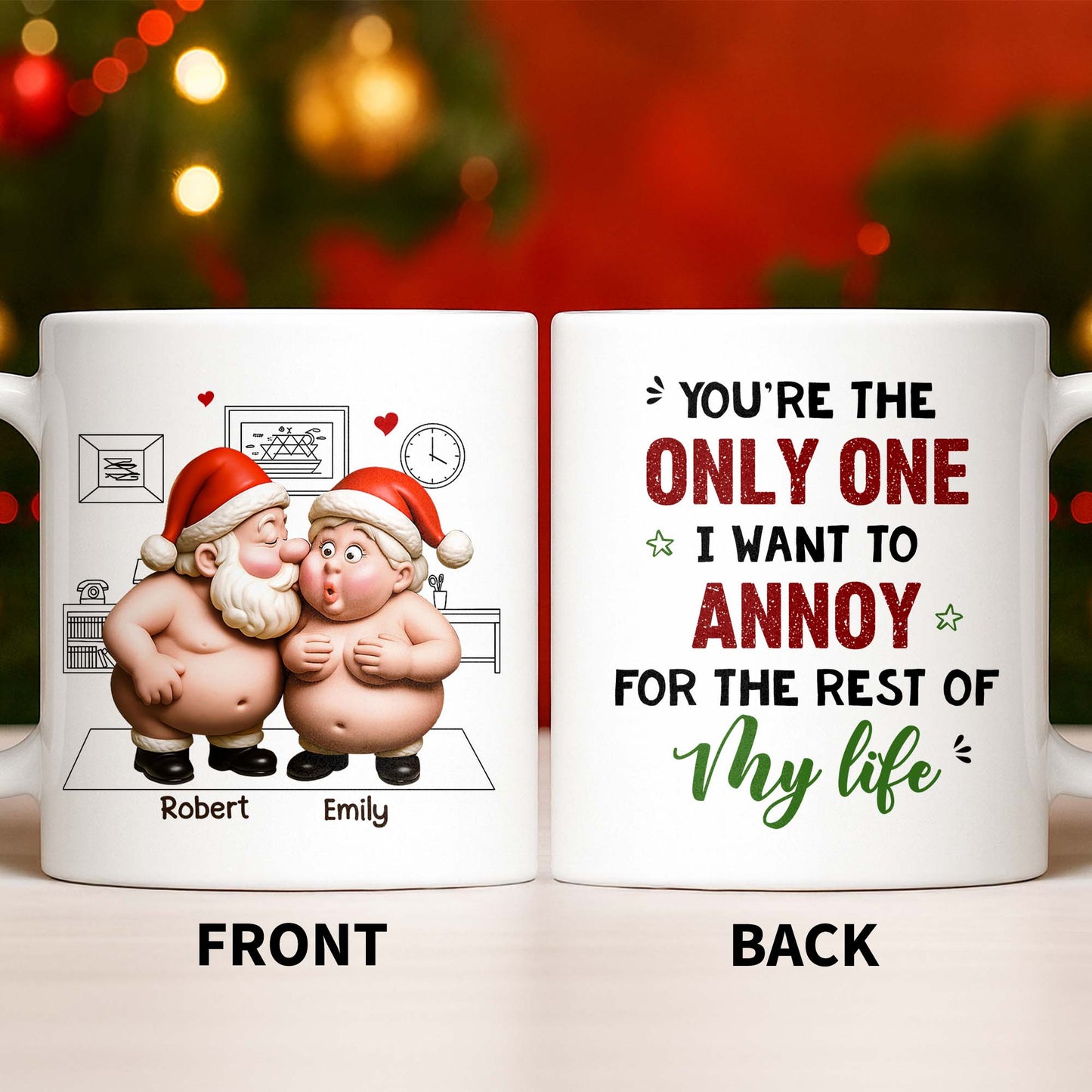 To My Wonderful Wife Merry Christmas With All My Love Santa And Elf