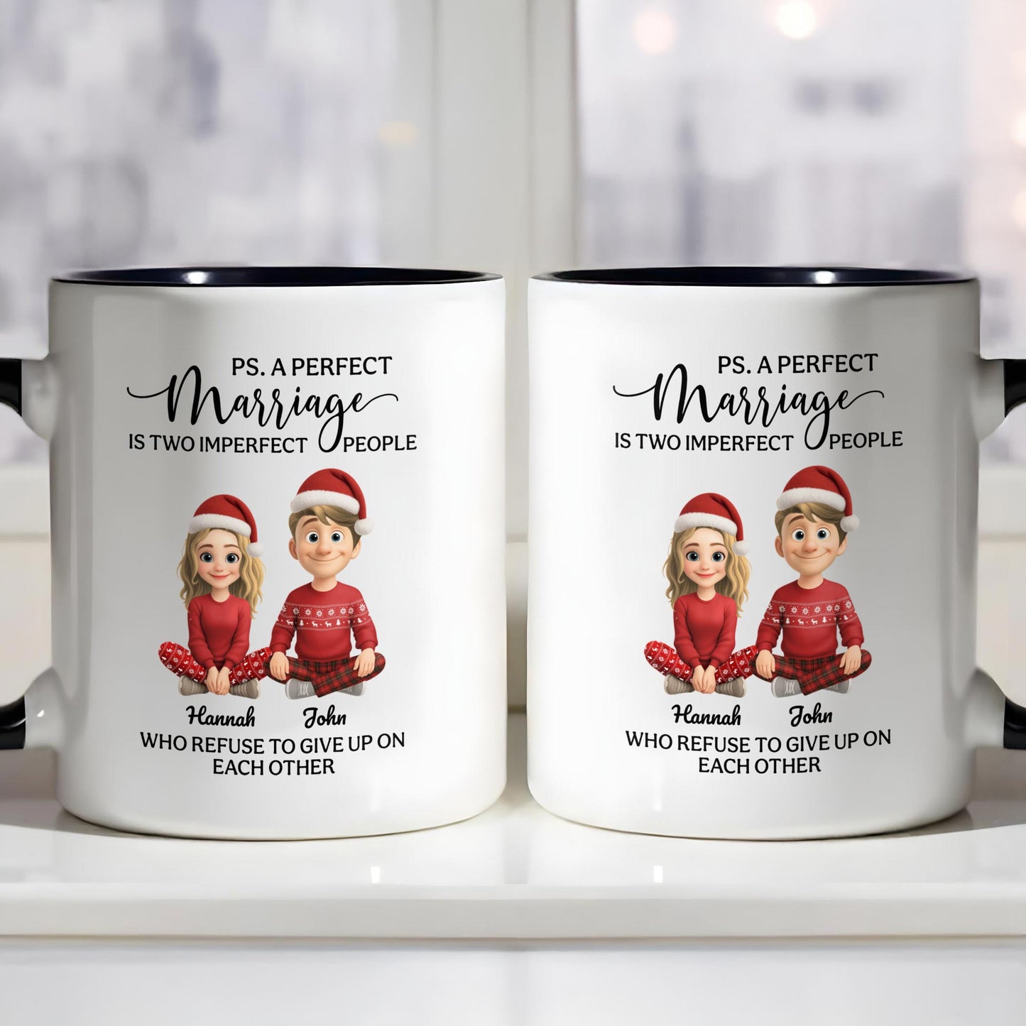A Perfect Marriage Is Two Imperfect People, Christmas-themed Couple