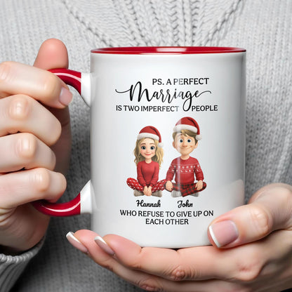 A Perfect Marriage Is Two Imperfect People, Christmas-themed Couple