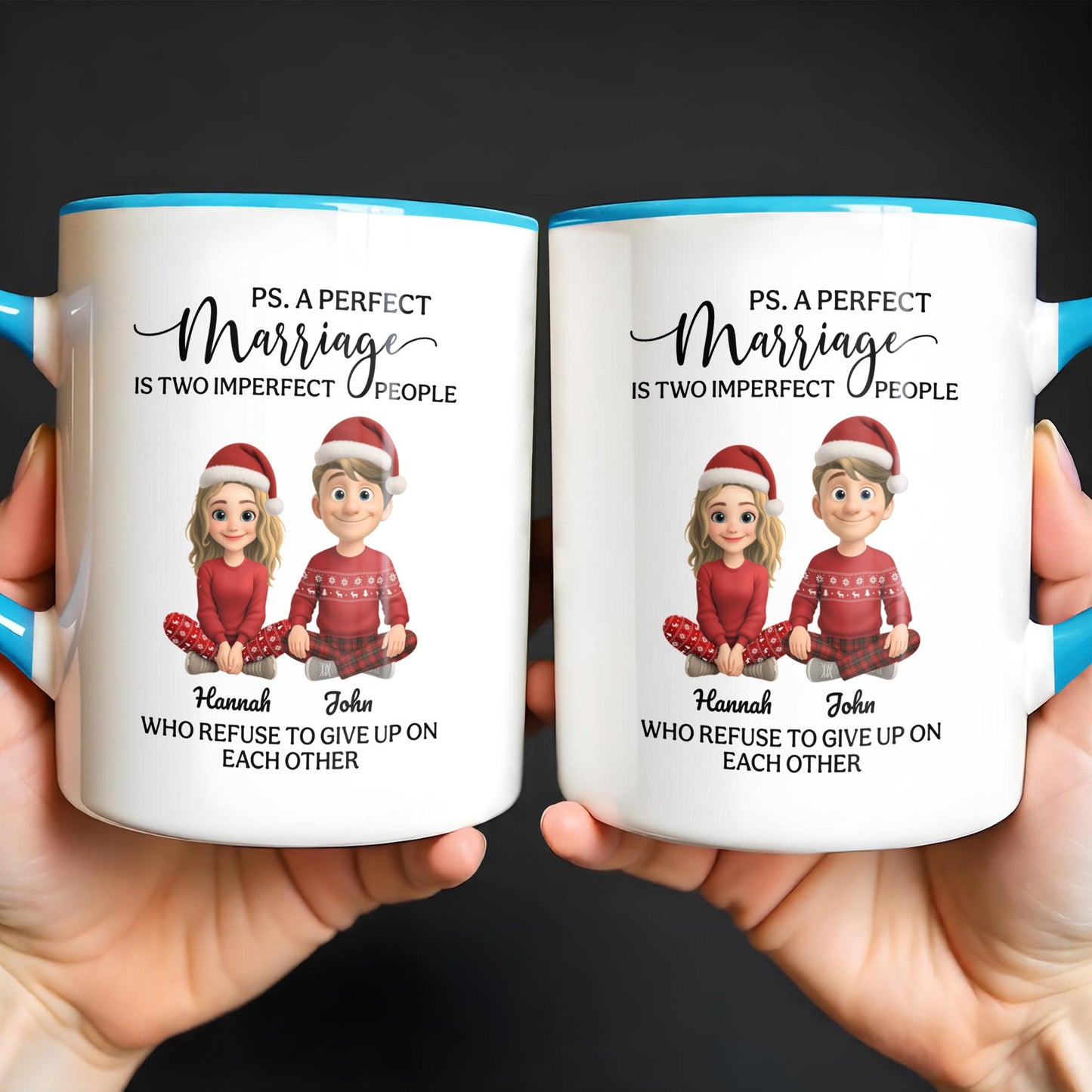 A Perfect Marriage Is Two Imperfect People, Christmas-themed Couple